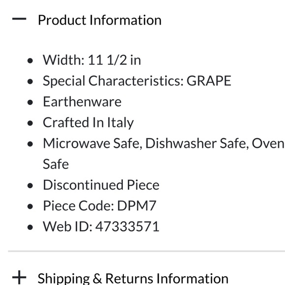 Vietri Dinner Plate Incanto - Discontinued Grape Pattern LIKE NEW - Picture 5 of 5